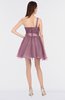 ColsBM Lucille Silver Pink Princess Ball Gown Asymmetric Neckline Zip up Mini Ruching Bridesmaid Dresses