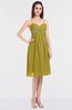 ColsBM Ximena Golden Olive Sexy A-line Spaghetti Sleeveless Zip up Appliques Bridesmaid Dresses