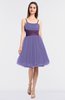 ColsBM Aryana Aster Purple Elegant Ball Gown Sleeveless Zip up Knee Length Ruching Bridesmaid Dresses