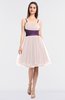 ColsBM Aryana Blush Elegant Ball Gown Sleeveless Zip up Knee Length Ruching Bridesmaid Dresses