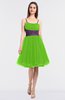 ColsBM Aryana Classic Green Elegant Ball Gown Sleeveless Zip up Knee Length Ruching Bridesmaid Dresses