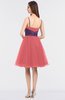 ColsBM Aryana Coral Elegant Ball Gown Sleeveless Zip up Knee Length Ruching Bridesmaid Dresses