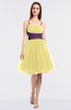 ColsBM Aryana Daffodil Elegant Ball Gown Sleeveless Zip up Knee Length Ruching Bridesmaid Dresses