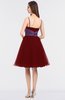 ColsBM Aryana Dark Red Elegant Ball Gown Sleeveless Zip up Knee Length Ruching Bridesmaid Dresses