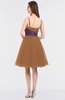 ColsBM Aryana Light Brown Elegant Ball Gown Sleeveless Zip up Knee Length Ruching Bridesmaid Dresses