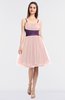 ColsBM Aryana Pastel Pink Elegant Ball Gown Sleeveless Zip up Knee Length Ruching Bridesmaid Dresses