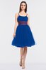ColsBM Aryana Royal Blue Elegant Ball Gown Sleeveless Zip up Knee Length Ruching Bridesmaid Dresses