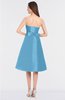 ColsBM Stacy Alaskan Blue Elegant Ball Gown Bateau Sleeveless Zip up Ruching Bridesmaid Dresses