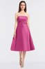 ColsBM Stacy Carnation Pink Elegant Ball Gown Bateau Sleeveless Zip up Ruching Bridesmaid Dresses