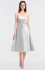 ColsBM Stacy Cloud White Elegant Ball Gown Bateau Sleeveless Zip up Ruching Bridesmaid Dresses