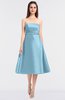ColsBM Stacy Cool Blue Elegant Ball Gown Bateau Sleeveless Zip up Ruching Bridesmaid Dresses