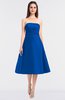 ColsBM Stacy Electric Blue Elegant Ball Gown Bateau Sleeveless Zip up Ruching Bridesmaid Dresses