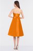 ColsBM Stacy Orange Elegant Ball Gown Bateau Sleeveless Zip up Ruching Bridesmaid Dresses