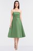 ColsBM Stacy Sage Green Elegant Ball Gown Bateau Sleeveless Zip up Ruching Bridesmaid Dresses