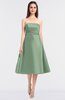 ColsBM Stacy Smoke Green Elegant Ball Gown Bateau Sleeveless Zip up Ruching Bridesmaid Dresses