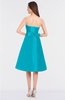 ColsBM Stacy Teal Elegant Ball Gown Bateau Sleeveless Zip up Ruching Bridesmaid Dresses