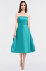 ColsBM Stacy Turquoise Elegant Ball Gown Bateau Sleeveless Zip up Ruching Bridesmaid Dresses