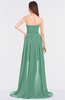 ColsBM Skye Beryl Green Sexy A-line Strapless Zip up Sweep Train Ruching Bridesmaid Dresses