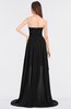 ColsBM Skye Black Sexy A-line Strapless Zip up Sweep Train Ruching Bridesmaid Dresses