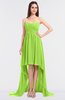 ColsBM Skye Bright Green Sexy A-line Strapless Zip up Sweep Train Ruching Bridesmaid Dresses