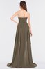ColsBM Skye Carafe Brown Sexy A-line Strapless Zip up Sweep Train Ruching Bridesmaid Dresses