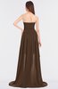 ColsBM Skye Chocolate Brown Sexy A-line Strapless Zip up Sweep Train Ruching Bridesmaid Dresses