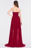 ColsBM Skye Dark Red Sexy A-line Strapless Zip up Sweep Train Ruching Bridesmaid Dresses