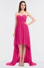 ColsBM Skye Fandango Pink Sexy A-line Strapless Zip up Sweep Train Ruching Bridesmaid Dresses