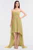 ColsBM Skye Gold Sexy A-line Strapless Zip up Sweep Train Ruching Bridesmaid Dresses