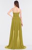 ColsBM Skye Golden Olive Sexy A-line Strapless Zip up Sweep Train Ruching Bridesmaid Dresses