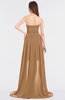 ColsBM Skye Light Brown Sexy A-line Strapless Zip up Sweep Train Ruching Bridesmaid Dresses