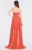 ColsBM Skye Living Coral Sexy A-line Strapless Zip up Sweep Train Ruching Bridesmaid Dresses