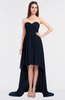 ColsBM Skye Navy Blue Sexy A-line Strapless Zip up Sweep Train Ruching Bridesmaid Dresses