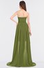 ColsBM Skye Olive Green Sexy A-line Strapless Zip up Sweep Train Ruching Bridesmaid Dresses