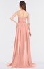 ColsBM Skye Peach Sexy A-line Strapless Zip up Sweep Train Ruching Bridesmaid Dresses