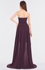 ColsBM Skye Plum Sexy A-line Strapless Zip up Sweep Train Ruching Bridesmaid Dresses