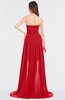 ColsBM Skye Red Sexy A-line Strapless Zip up Sweep Train Ruching Bridesmaid Dresses