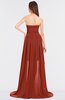 ColsBM Skye Rust Sexy A-line Strapless Zip up Sweep Train Ruching Bridesmaid Dresses