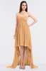 ColsBM Skye Salmon Buff Sexy A-line Strapless Zip up Sweep Train Ruching Bridesmaid Dresses