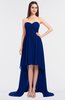 ColsBM Skye Sodalite Blue Sexy A-line Strapless Zip up Sweep Train Ruching Bridesmaid Dresses
