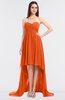 ColsBM Skye Tangerine Sexy A-line Strapless Zip up Sweep Train Ruching Bridesmaid Dresses