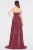 ColsBM Skye Wine Sexy A-line Strapless Zip up Sweep Train Ruching Bridesmaid Dresses