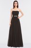 ColsBM Lexi Fudge Brown Elegant Bateau Sleeveless Zip up Floor Length Appliques Bridesmaid Dresses