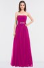 ColsBM Lexi Hot Pink Elegant Bateau Sleeveless Zip up Floor Length Appliques Bridesmaid Dresses