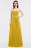 ColsBM Lexi Lemon Curry Elegant Bateau Sleeveless Zip up Floor Length Appliques Bridesmaid Dresses