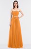 ColsBM Lexi Orange Elegant Bateau Sleeveless Zip up Floor Length Appliques Bridesmaid Dresses