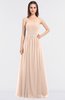 ColsBM Lexi Peach Puree Elegant Bateau Sleeveless Zip up Floor Length Appliques Bridesmaid Dresses