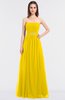 ColsBM Lexi Yellow Elegant Bateau Sleeveless Zip up Floor Length Appliques Bridesmaid Dresses