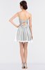 ColsBM Denise Cloud White Glamorous A-line Sleeveless Zip up Mini Appliques Bridesmaid Dresses