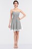 ColsBM Denise Dove Grey Glamorous A-line Sleeveless Zip up Mini Appliques Bridesmaid Dresses